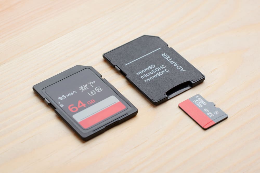 SD and micro sd card with adapter